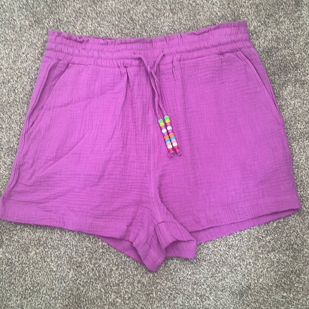 Lisa Todd purple gauze shorts